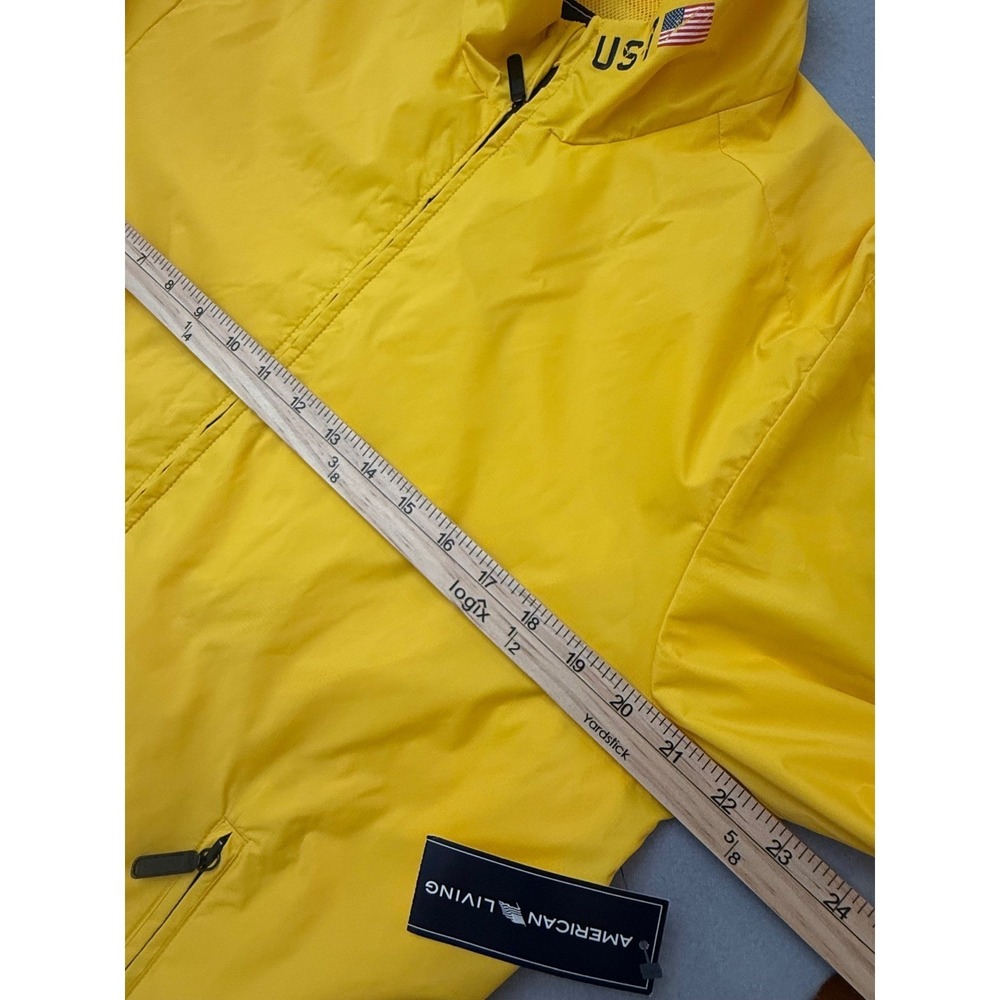 NWT American Living Yachting Jacket Yellow Sailing Windbreaker Men's Medium US-7 - Picture 14 of 16